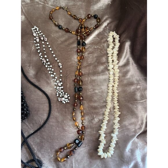 Black Beaded Drawstring Evening Bag Prom Formal 20s Flapper Accessory Purse READ - Picture 16 of 16